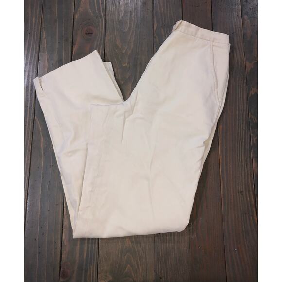 Faconnable khaki four pocket stripped chino pants women's size 10 - Picture 1 of 8
